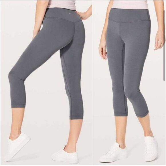 Lululemon Align High Rise Crop Legging Nebula Gray - Picture 1 of 11